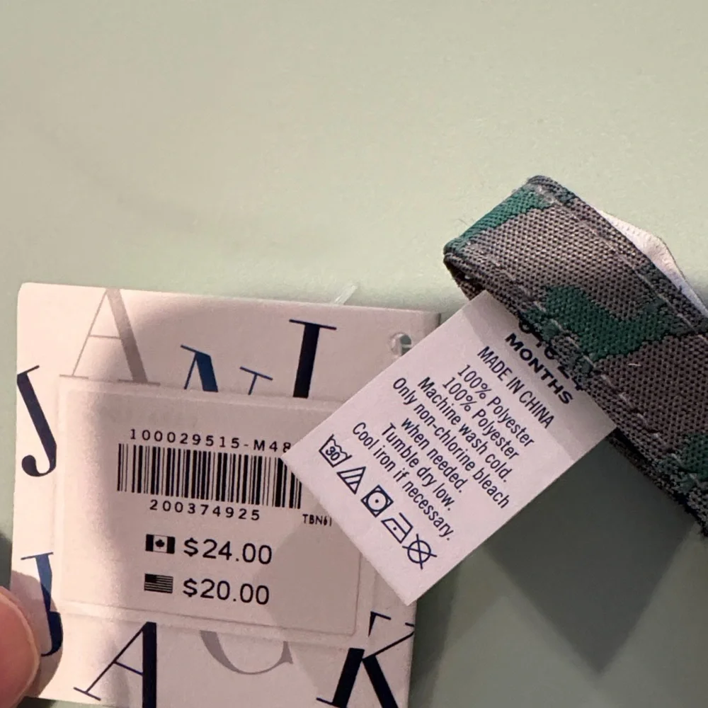 NWT Janie and Jack Baby Boys Gray Bow Tie with Moose Print Classic Preppy Winter